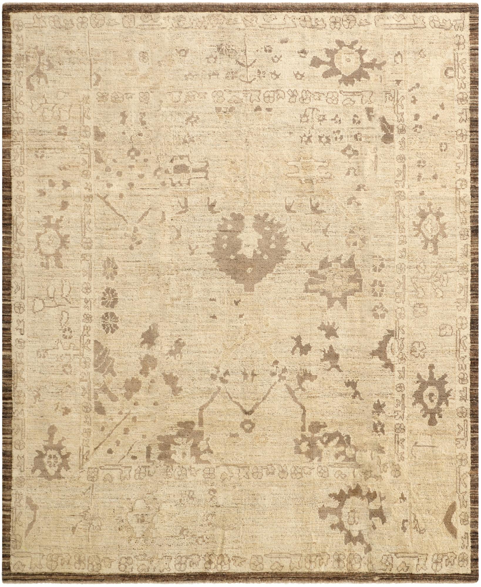 8' 4 x 10' 2 Hand Knotted Oushak Wool Rug