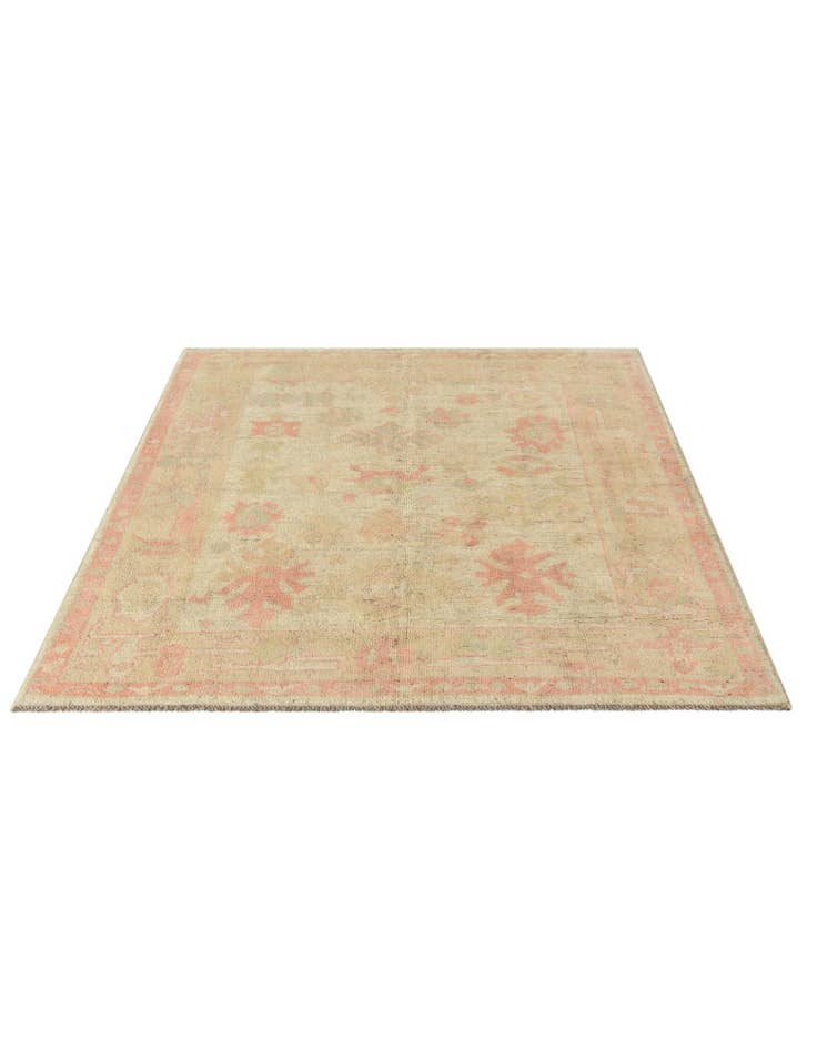 Detail image of  5' 2 x 6' 5  Hand Knotted Oushak Wool Rug