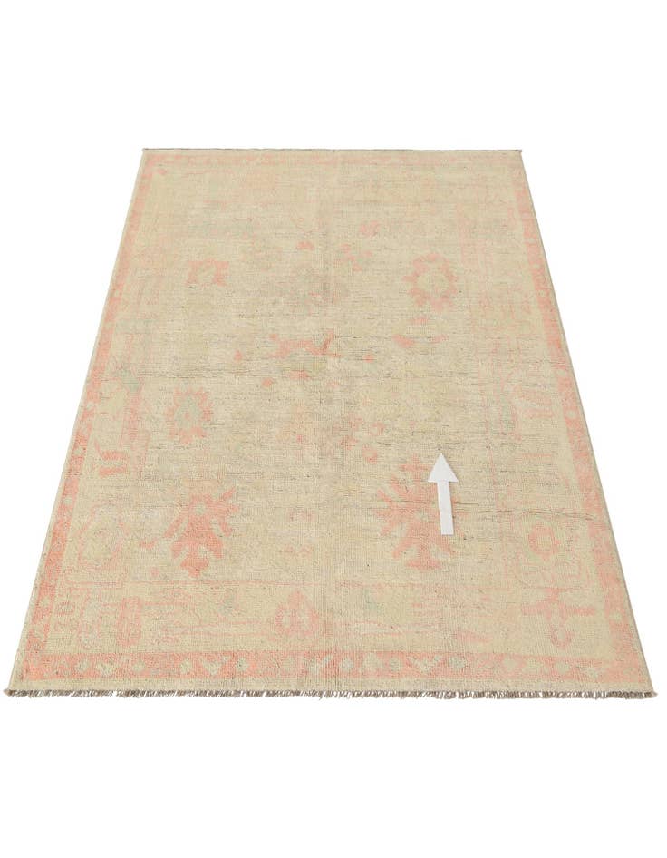 Detail image of  5' x 6' 9  Hand Knotted Oushak Wool Rug