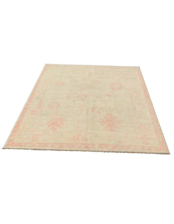 Detail image of  5' x 6' 9  Hand Knotted Oushak Wool Rug