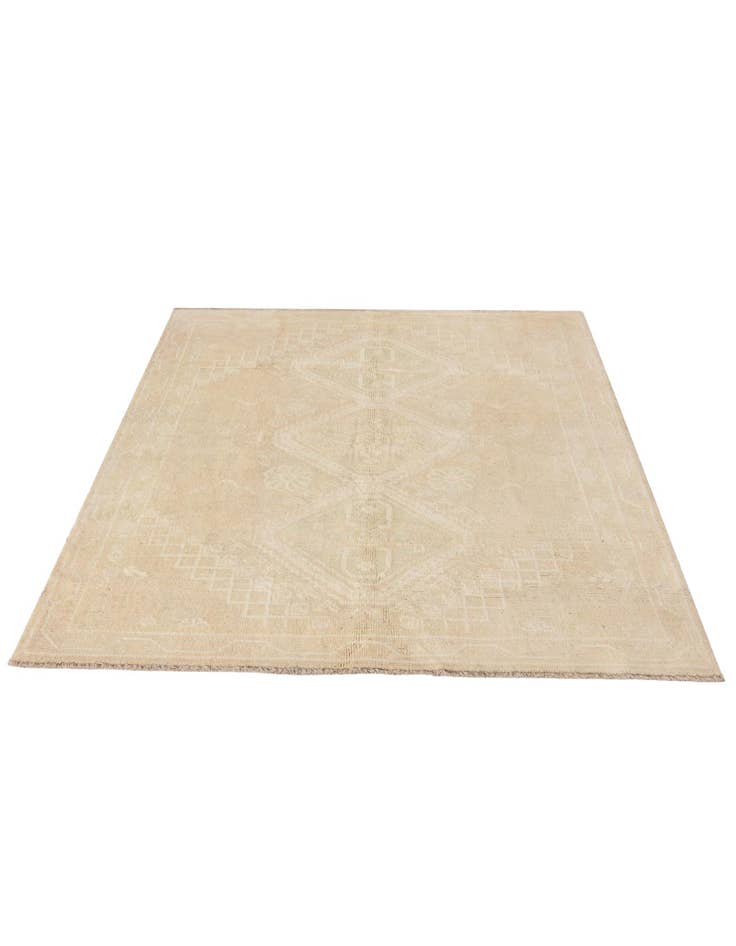 Detail image of  5' x 6' 7  Hand Knotted Oushak Wool Rug