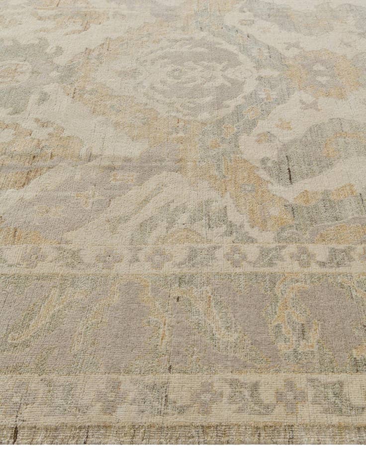 Detail image of 10' 2 x 14' 4 Hand Knotted Oushak Wool Rug