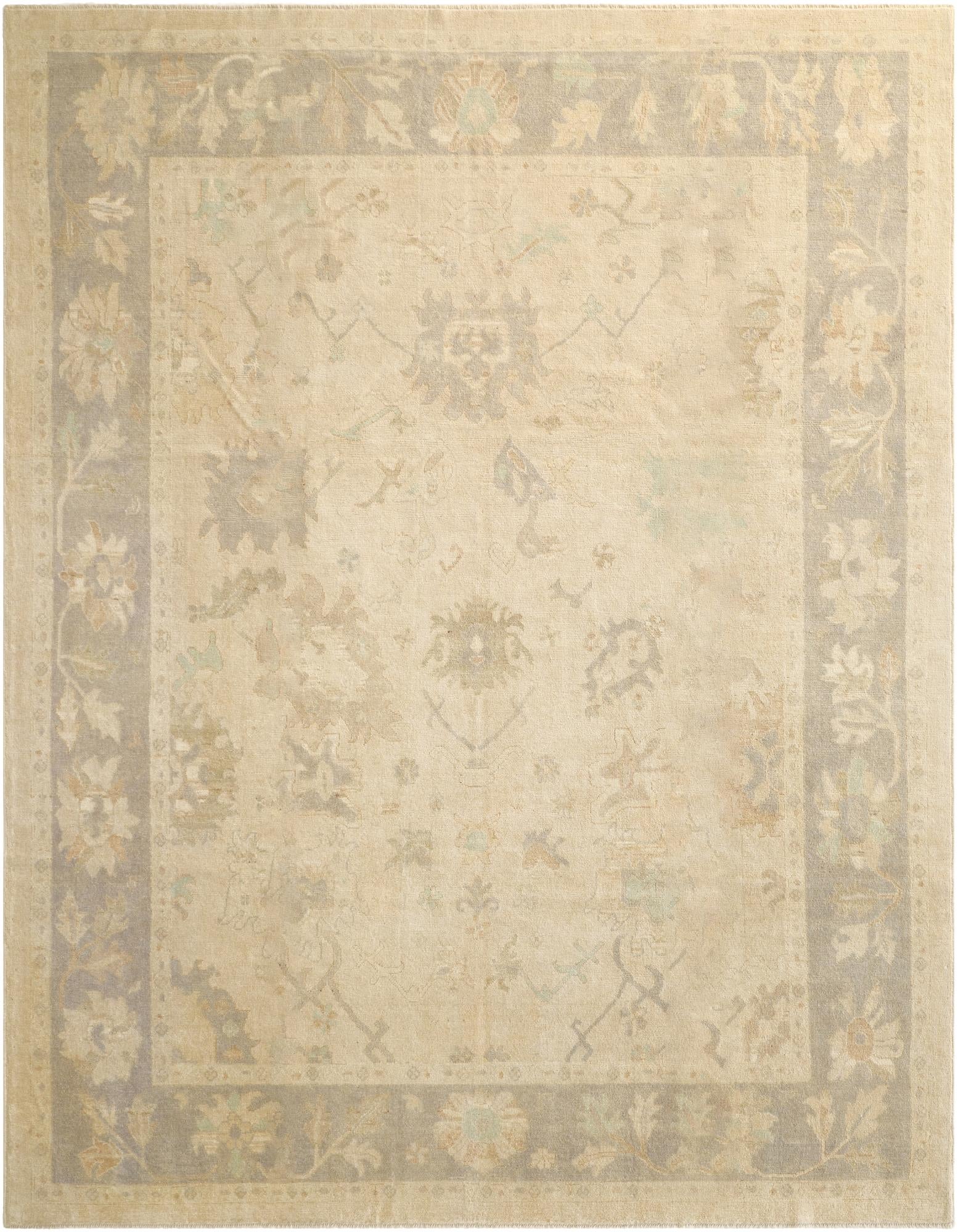 9' 2 x 11' 7 Hand Knotted Oushak Wool Rug