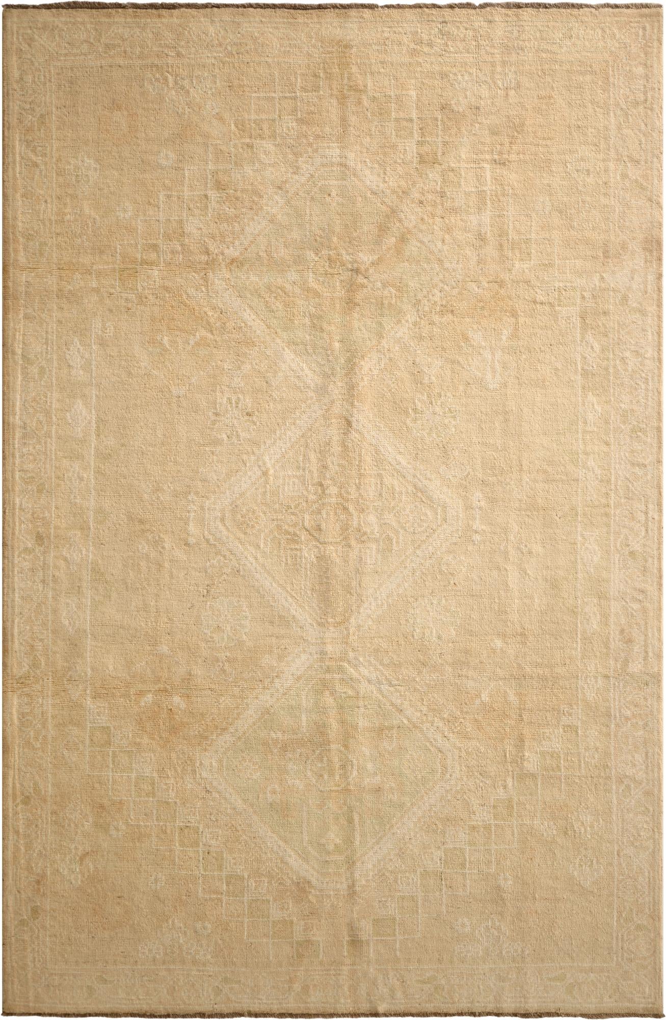  6' 4 x 9' 8  Hand Knotted Oushak Wool Rug