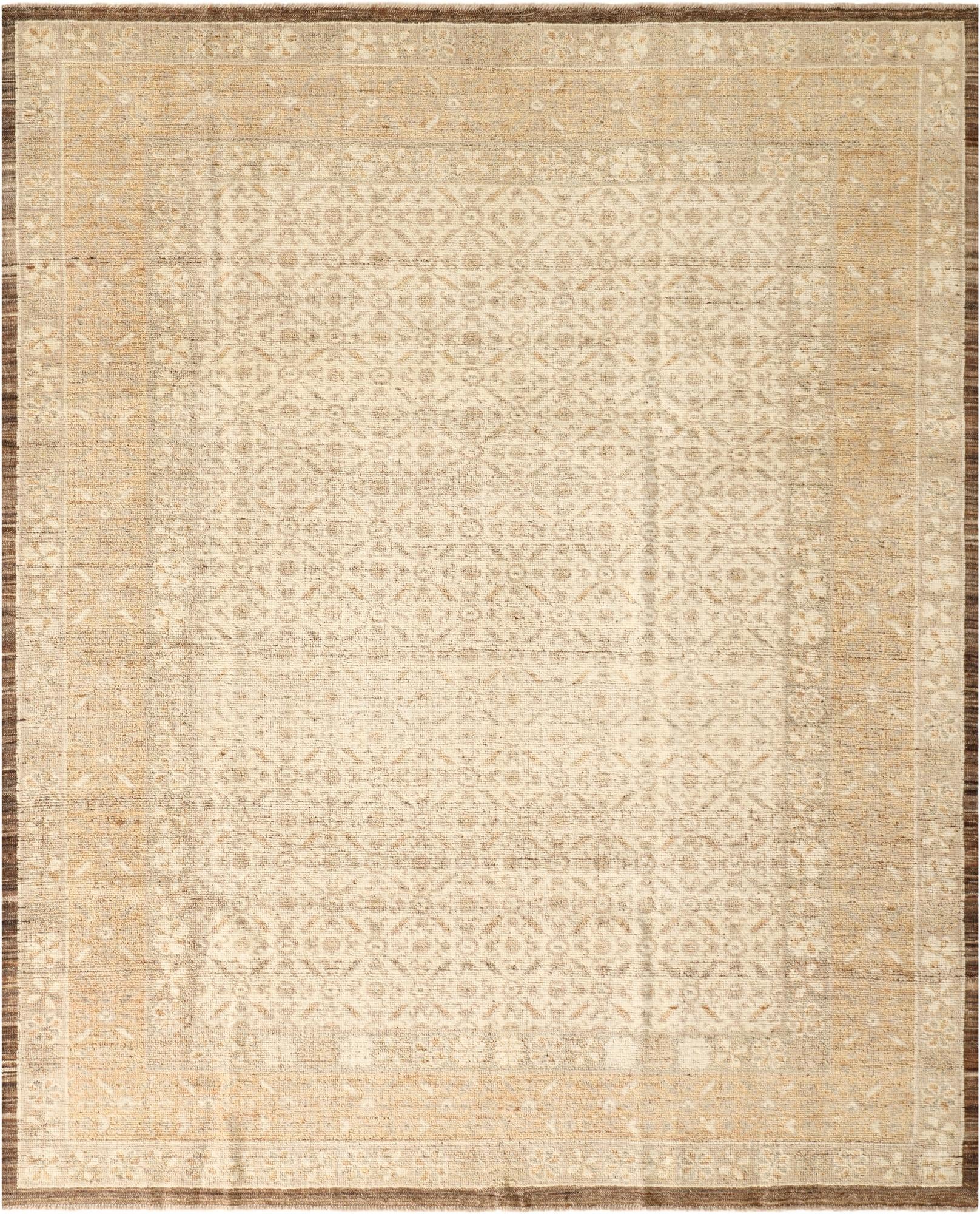 8' 3 x 10' 1 Hand Knotted Oushak Wool Rug