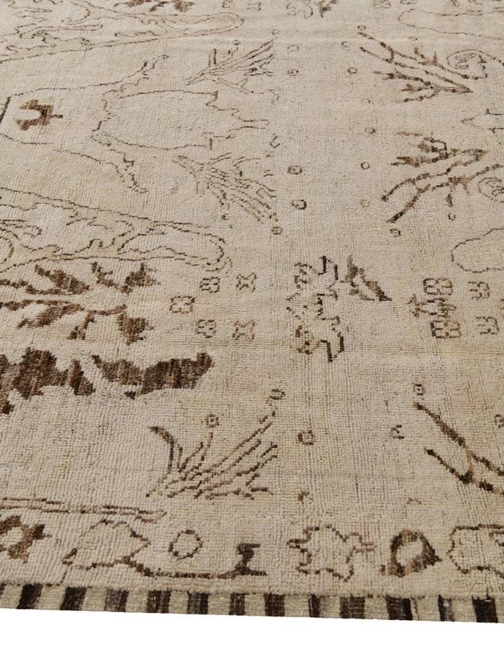 Detail image of 8' 2 x 10' 6 Hand Knotted Oushak Wool Rug