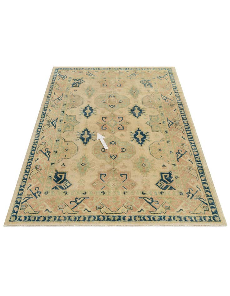 Detail image of  5' 7 x 7' 8  Hand Knotted Oushak Wool Rug