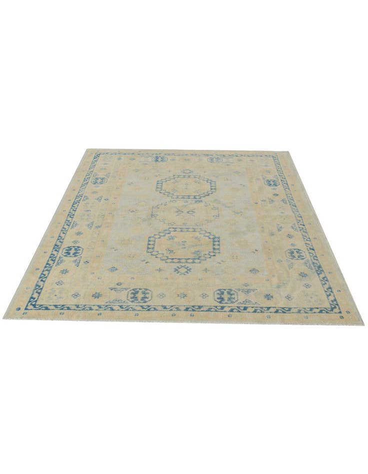 Detail image of 4' 10 x 6' 9 Hand Knotted Oushak Wool Rug