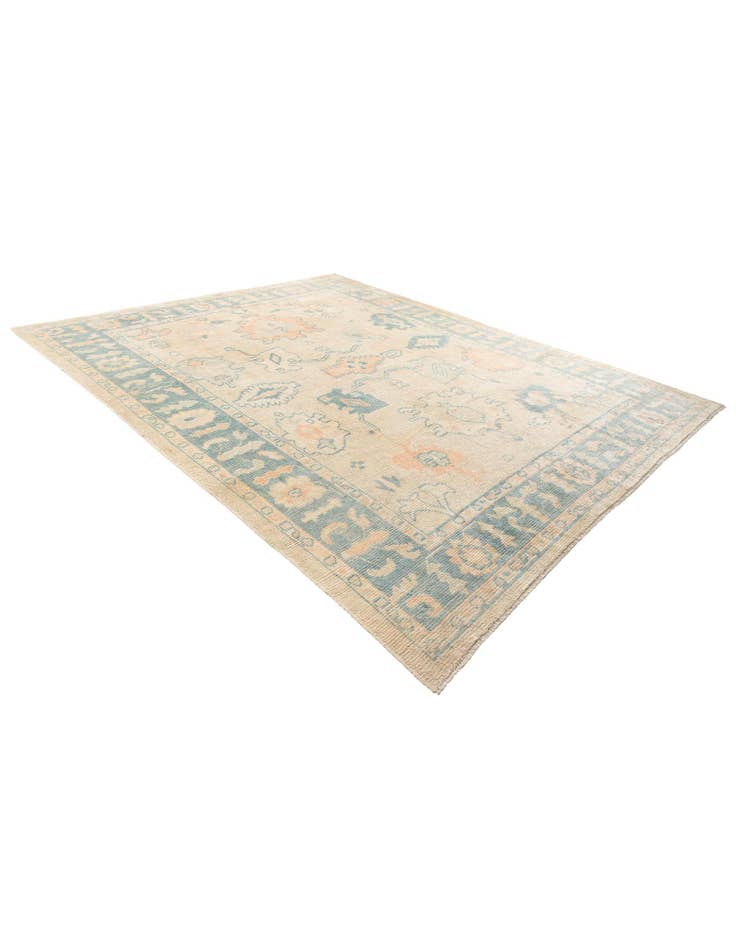 Detail image of  9' 6 x 11' 9  Hand Knotted Oushak Wool Rug