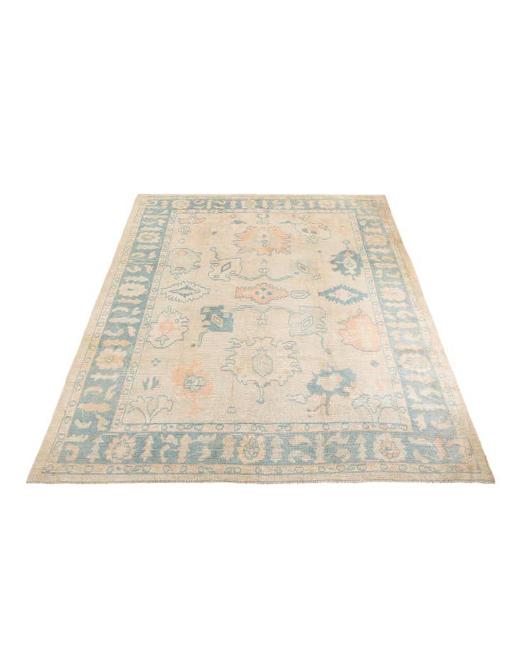 Detail image of  9' 6 x 11' 9  Hand Knotted Oushak Wool Rug