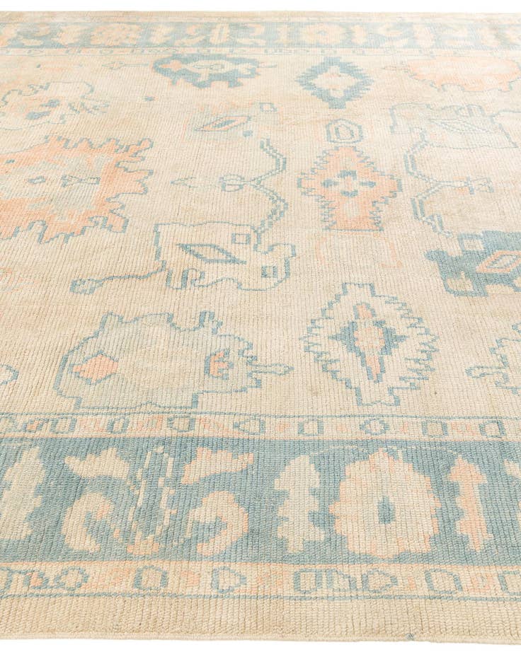 Detail image of  9' 6 x 11' 9  Hand Knotted Oushak Wool Rug
