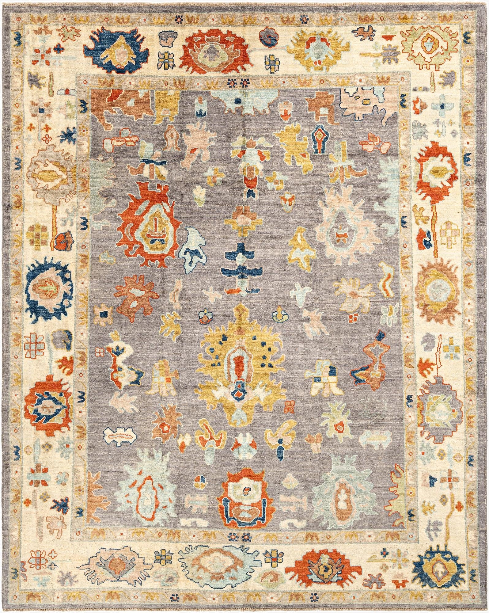  8' 2 x 10' 2  Hand Knotted Oushak Rug