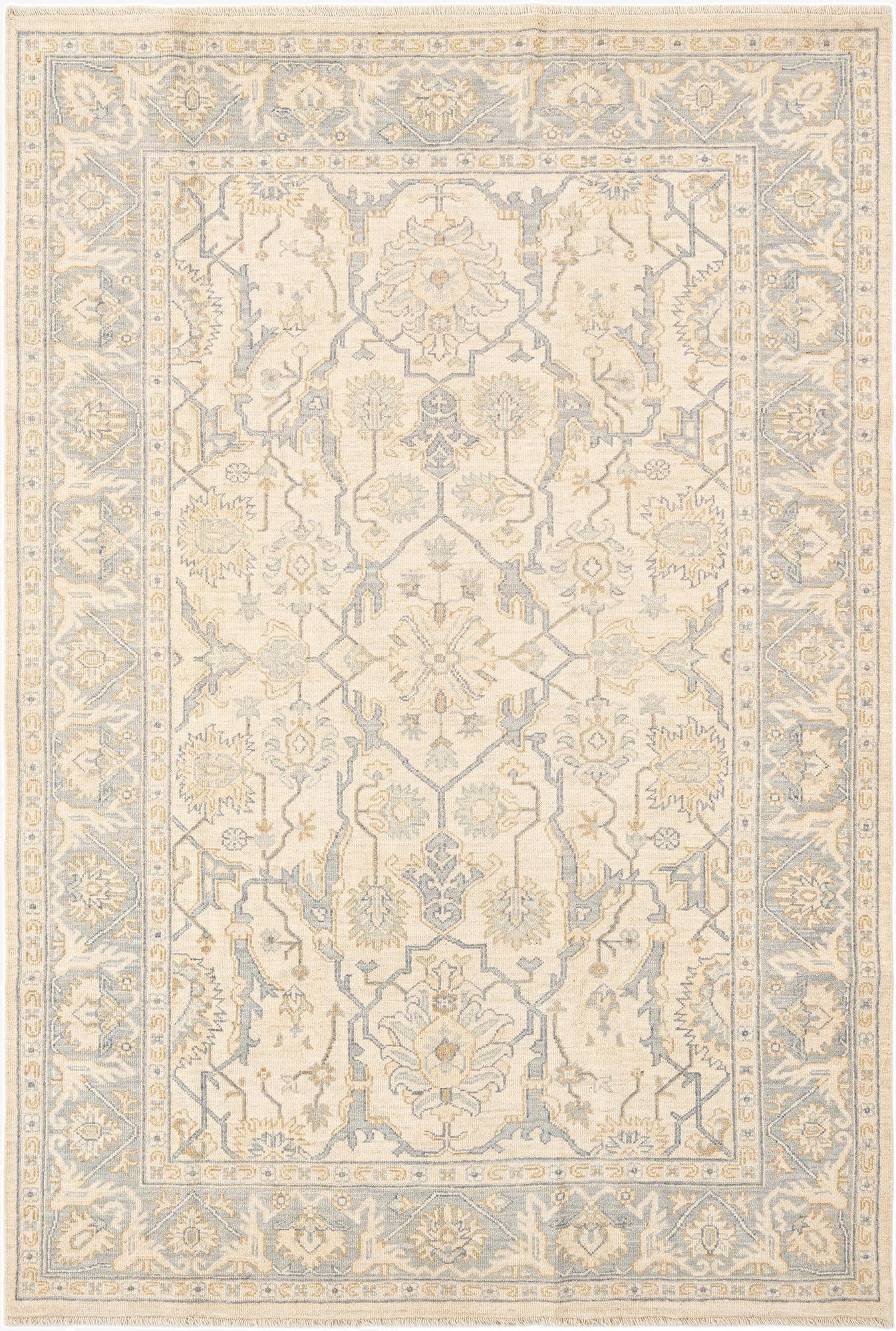  6' x 8' 10  Hand Knotted Oushak Rug