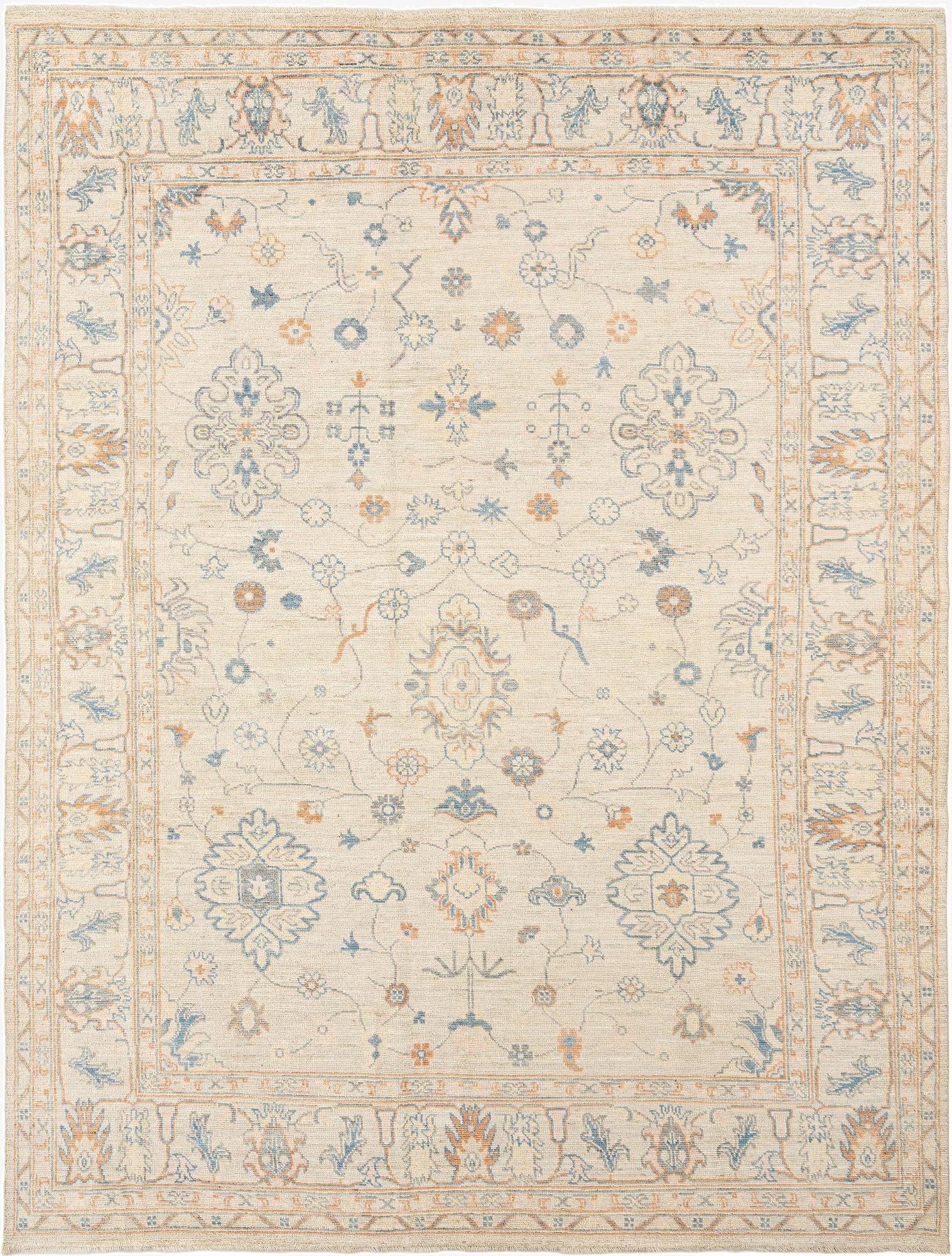  8' 11 x 11' 7  Hand Knotted Oushak Rug