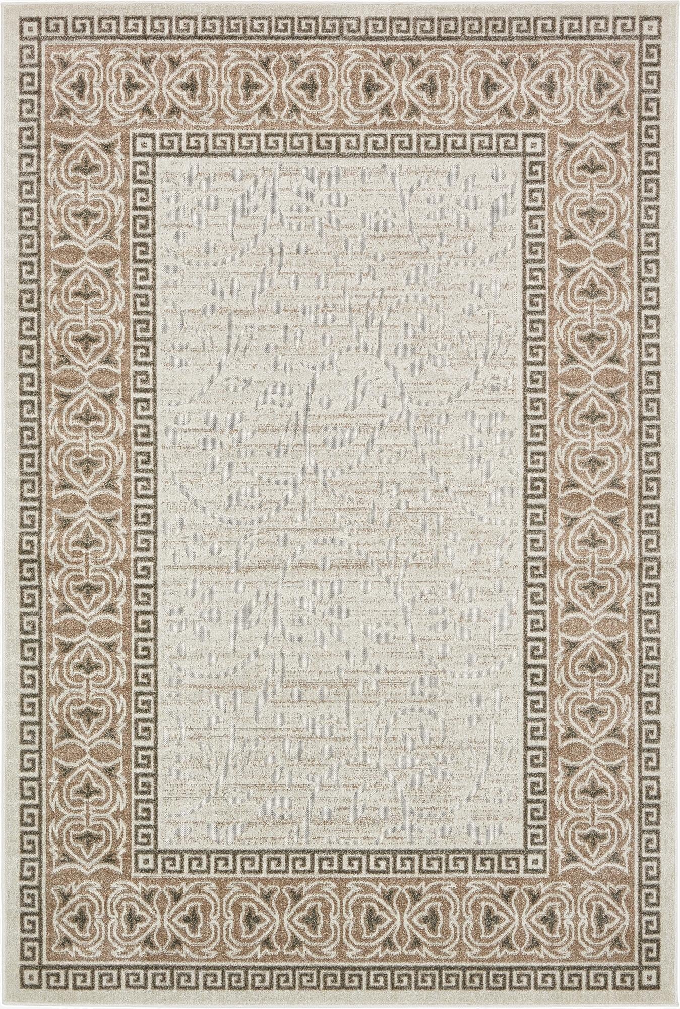  6' x 9'  Washable Botanical Indoor / Outdoor Rug