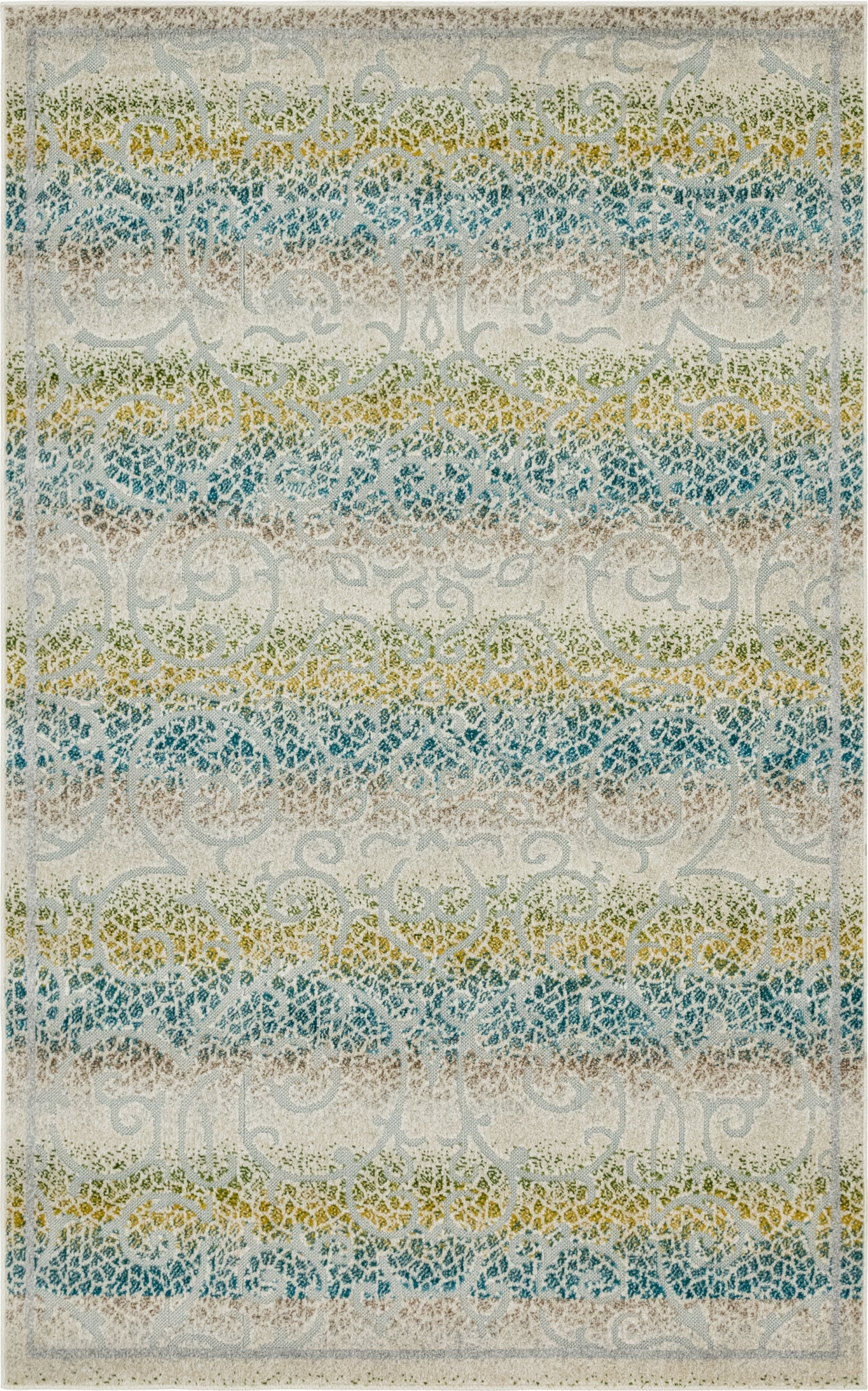  5' x 8'  Washable Botanical Indoor / Outdoor Rug