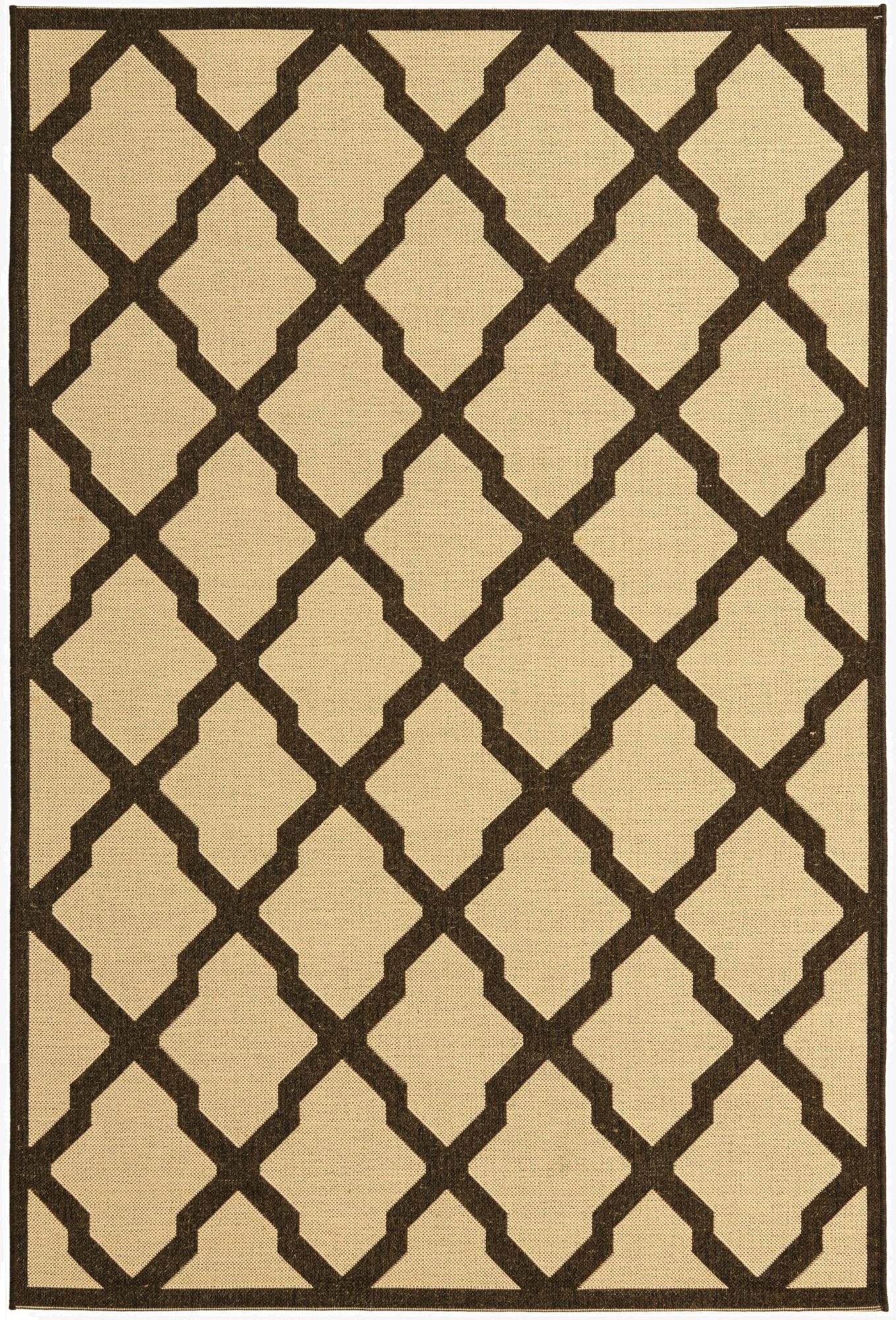  5' x 7' 6  Washable Lattice Indoor / Outdoor Rug