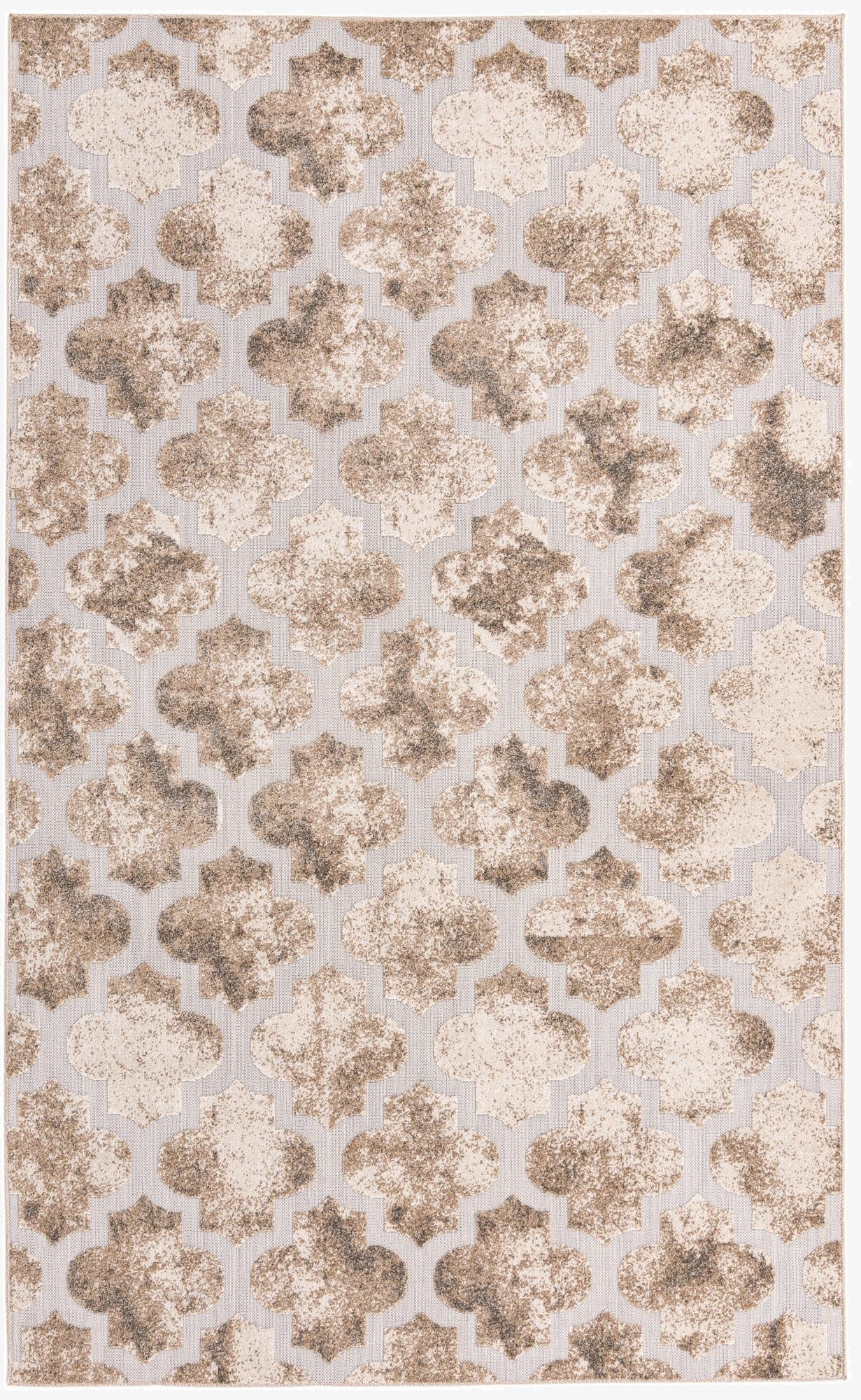  6' x 9'  Washable Lattice Indoor / Outdoor Rug