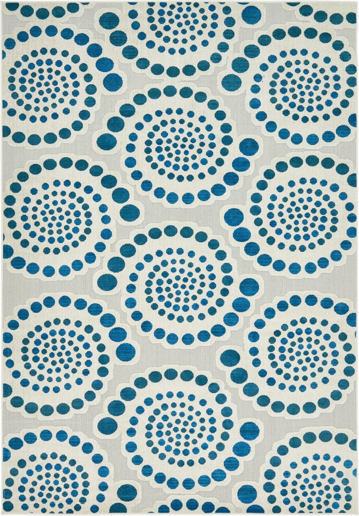  7' x 10'  Washable Modern Indoor / Outdoor Rug