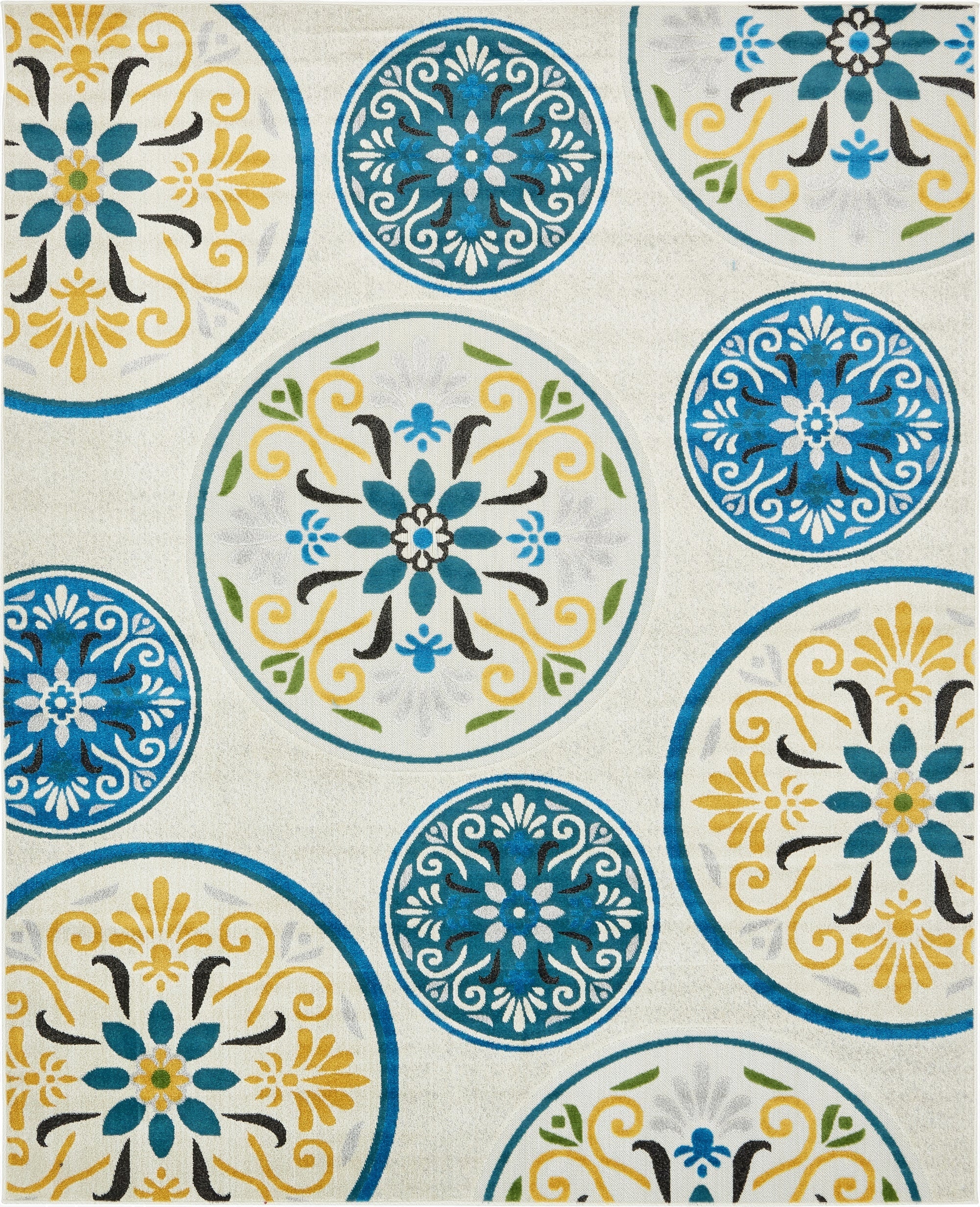  8' x 10'  Washable Modern Indoor / Outdoor Rug