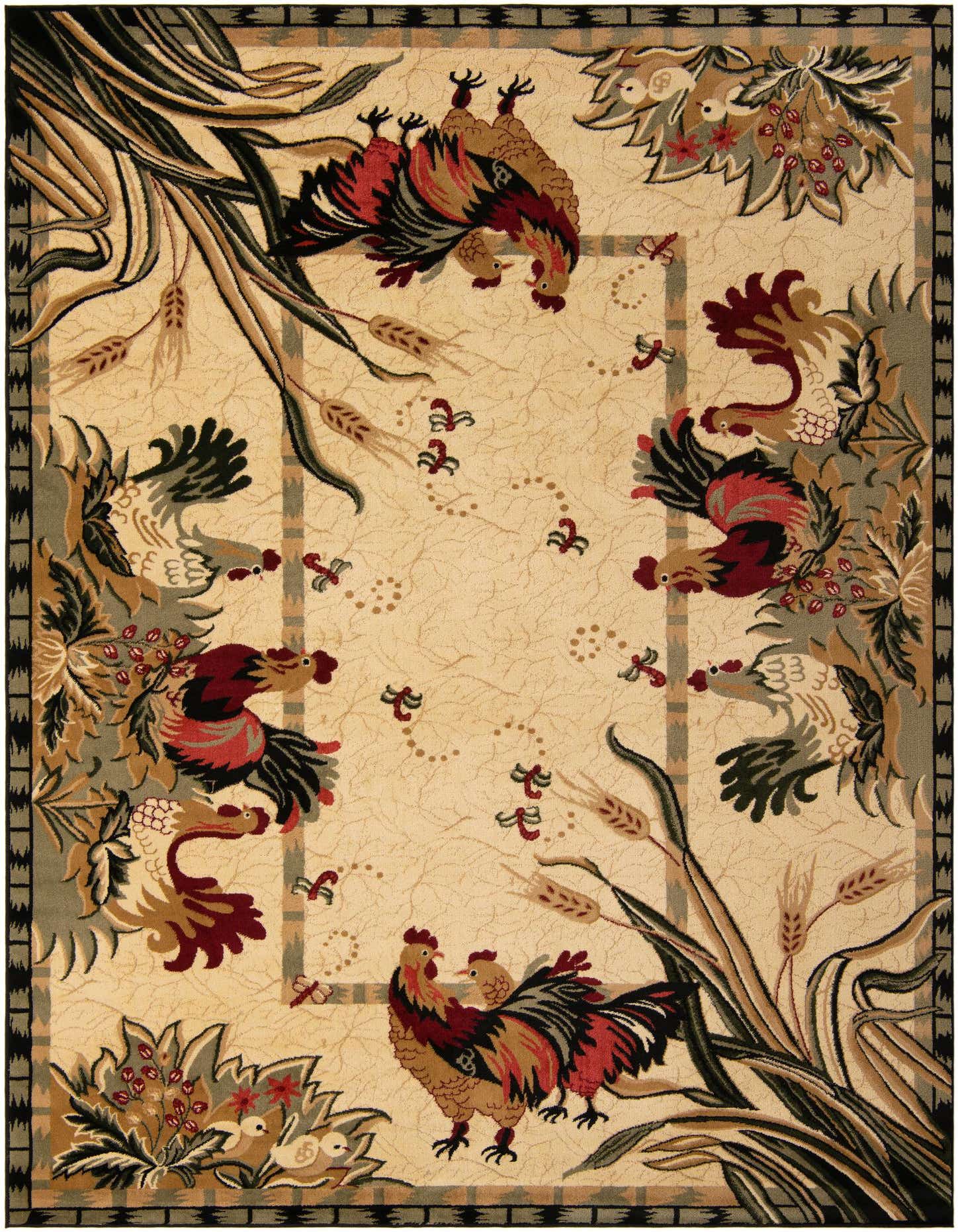 Primary image  9' x 12' Pastoral Rug