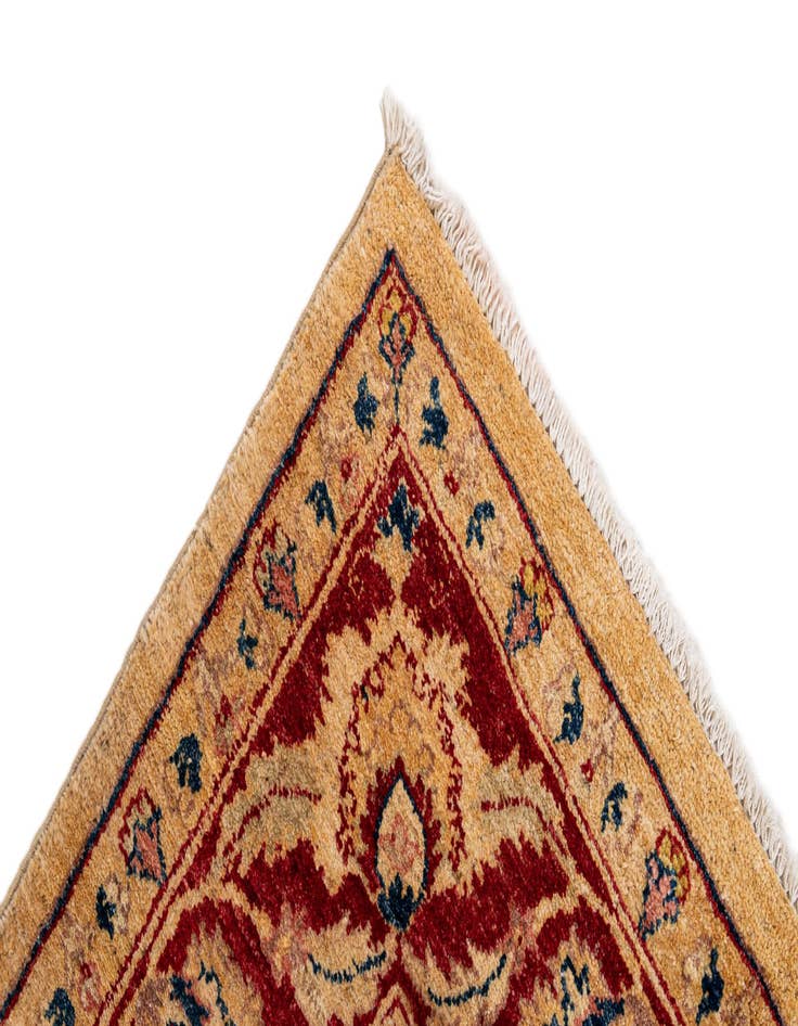 Detail image of  6' 4 x 9' 6  Hand Knotted Peshawar Ziegler Wool Rug