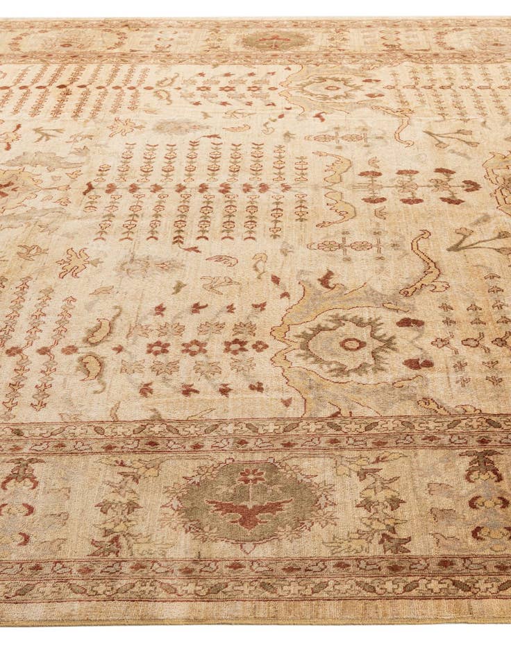 Detail image of  11' 11 x 19' 1  Hand Knotted Peshawar Ziegler Rug