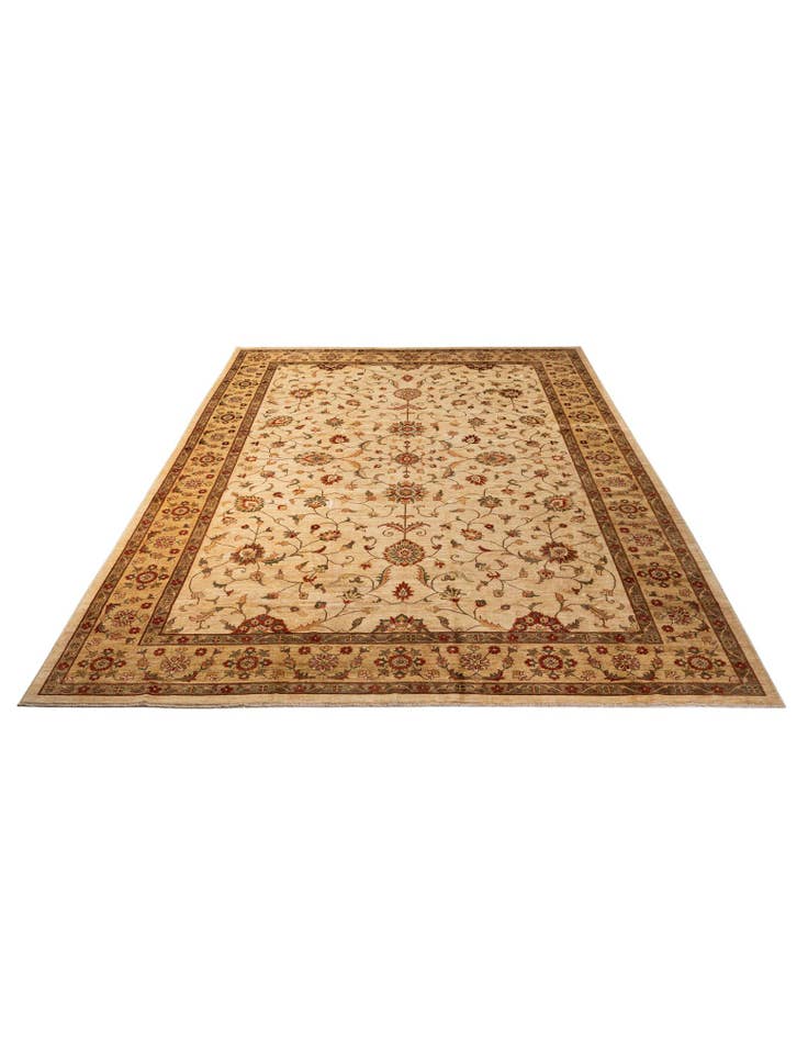 Detail image of  12' 1 x 17' 8  Hand Knotted Peshawar Ziegler Rug