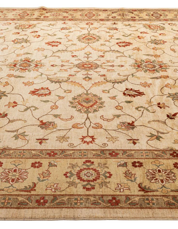 Detail image of  12' 1 x 17' 8  Hand Knotted Peshawar Ziegler Rug