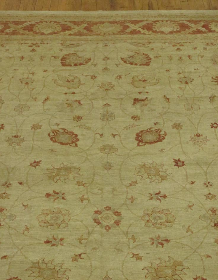 Detail image of  16' 4 x 23' 5  Hand Knotted Peshawar Ziegler Oriental Rug
