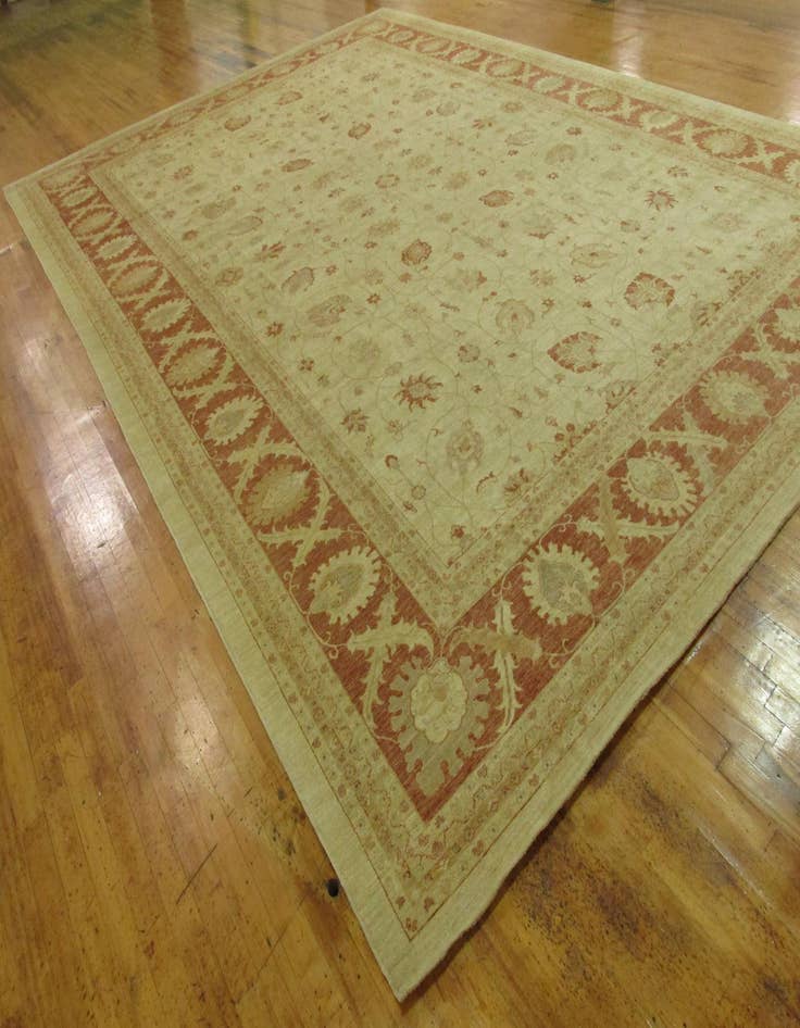 Detail image of  16' 4 x 23' 5  Hand Knotted Peshawar Ziegler Oriental Rug