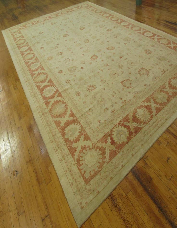 Detail image of  16' 4 x 23' 5  Hand Knotted Peshawar Ziegler Oriental Rug