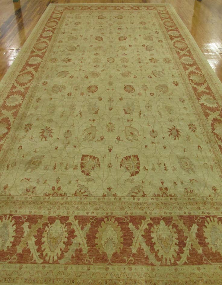 Detail image of  16' 4 x 23' 5  Hand Knotted Peshawar Ziegler Oriental Rug