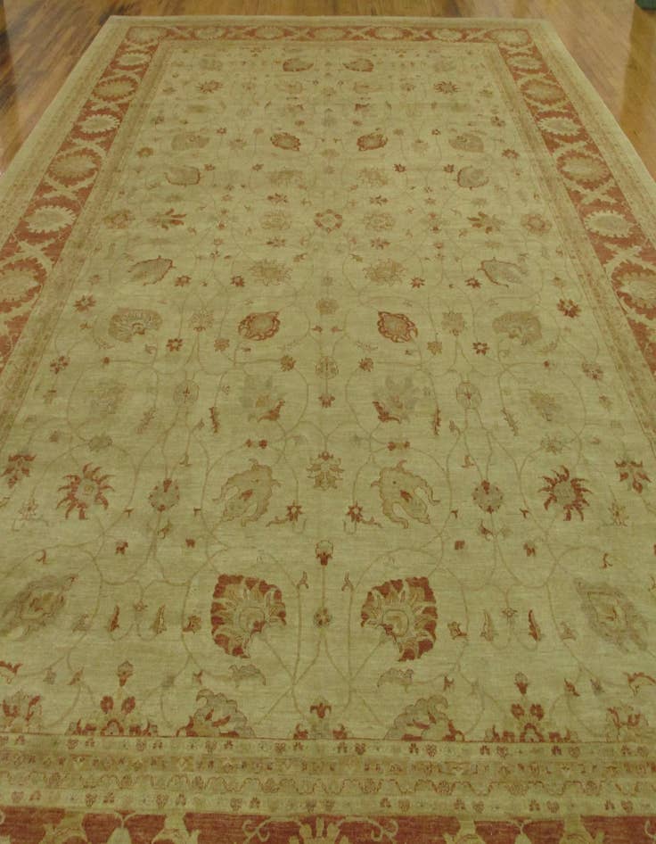 Detail image of  16' 4 x 23' 5  Hand Knotted Peshawar Ziegler Oriental Rug