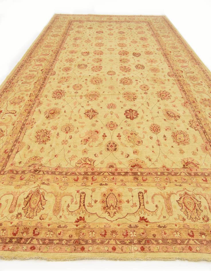 Detail image of  15' 1 x 23' 8  Hand Knotted Peshawar Ziegler Oriental Rug