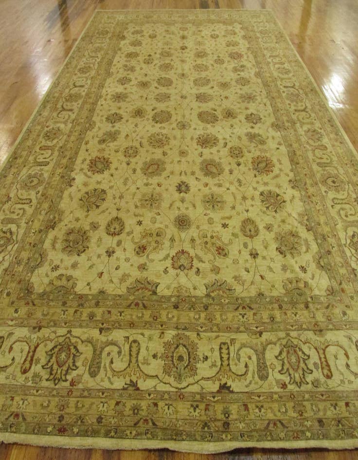 Detail image of  15' 3 x 23' 8  Hand Knotted Peshawar Ziegler Oriental Rug