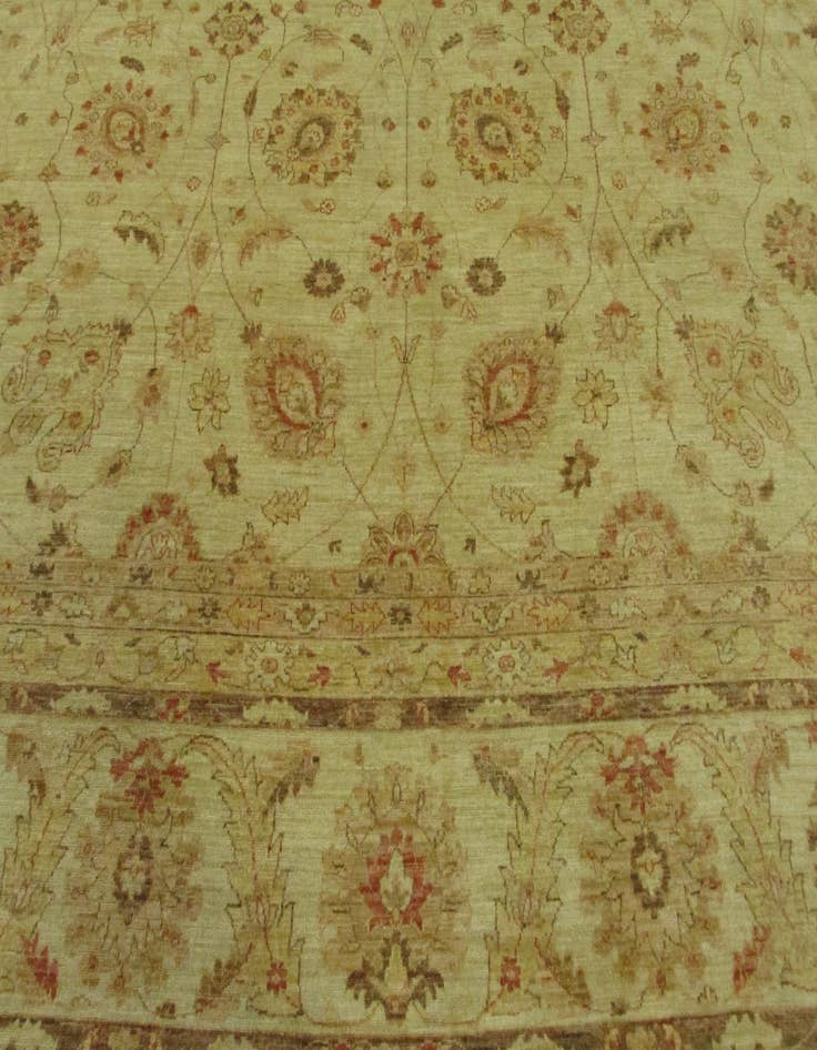 Detail image of  15' x 23' 4  Hand Knotted Peshawar Ziegler Oriental Rug