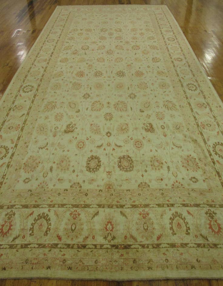 Detail image of  15' x 23' 4  Hand Knotted Peshawar Ziegler Oriental Rug