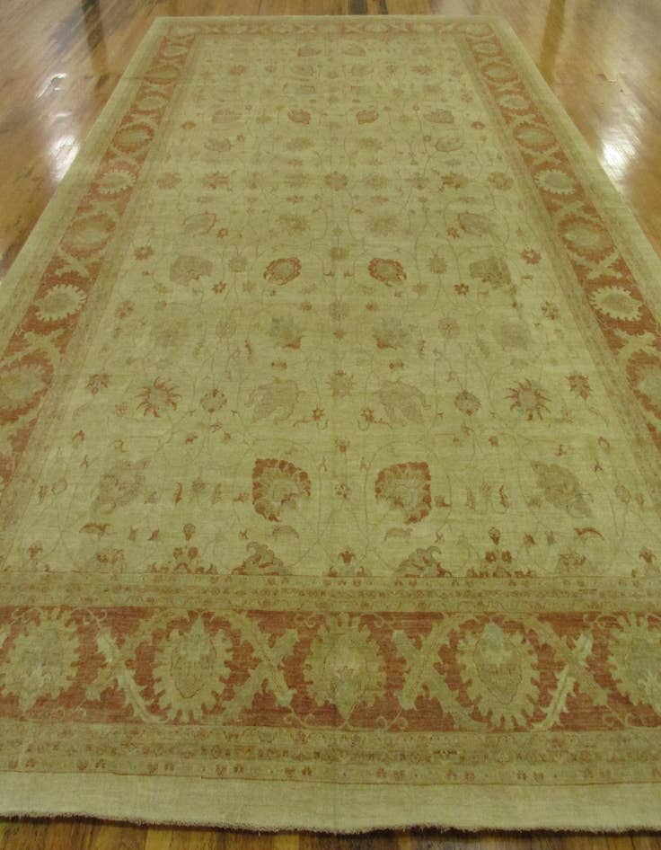 Detail image of  15' 7 x 22' 8  Hand Knotted Peshawar Ziegler Oriental Rug