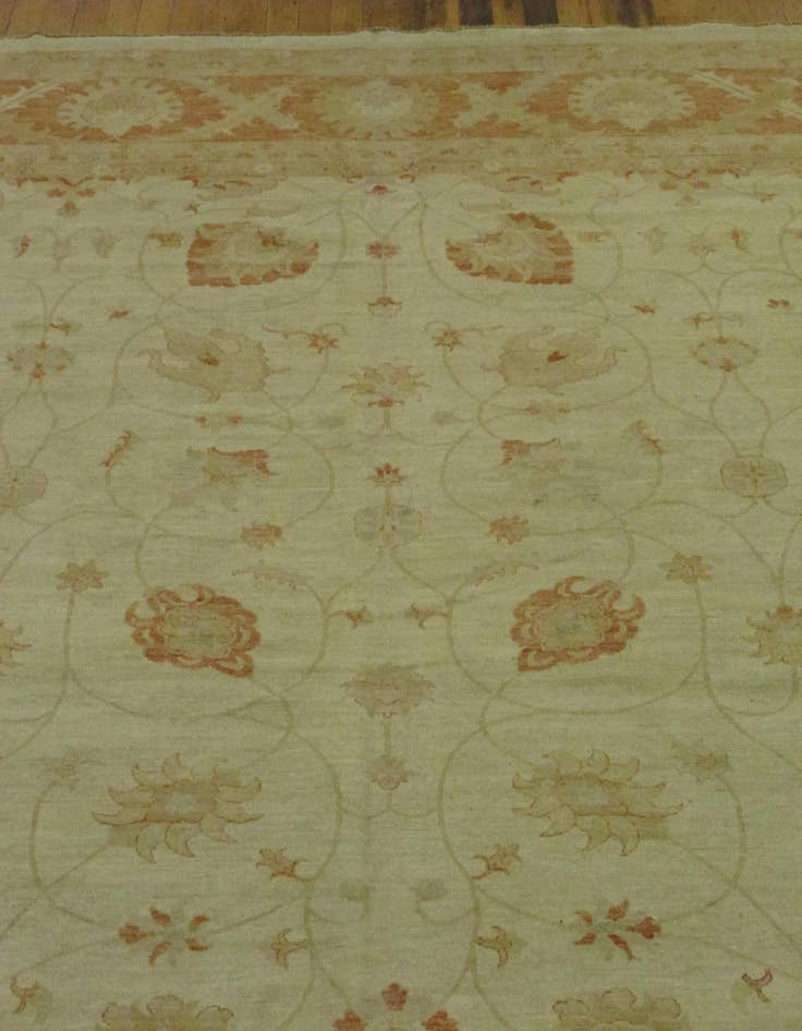 Detail image of  16' 6 x 22' 8  Hand Knotted Peshawar Ziegler Oriental Rug