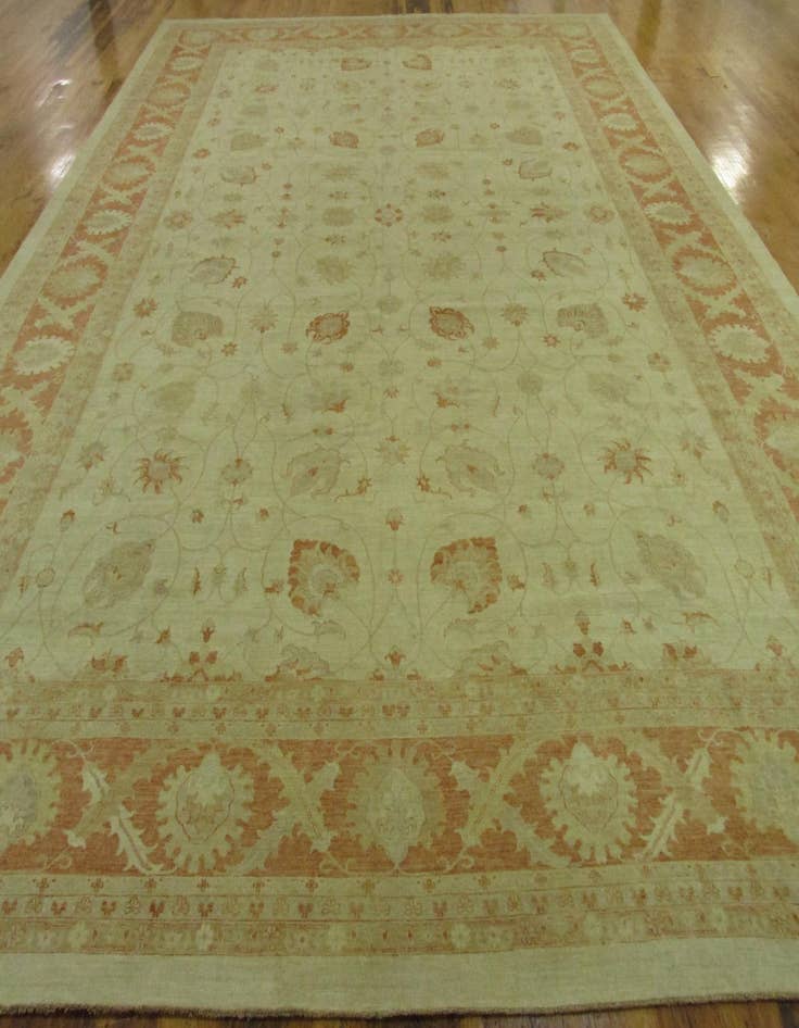Detail image of  16' 6 x 22' 8  Hand Knotted Peshawar Ziegler Oriental Rug