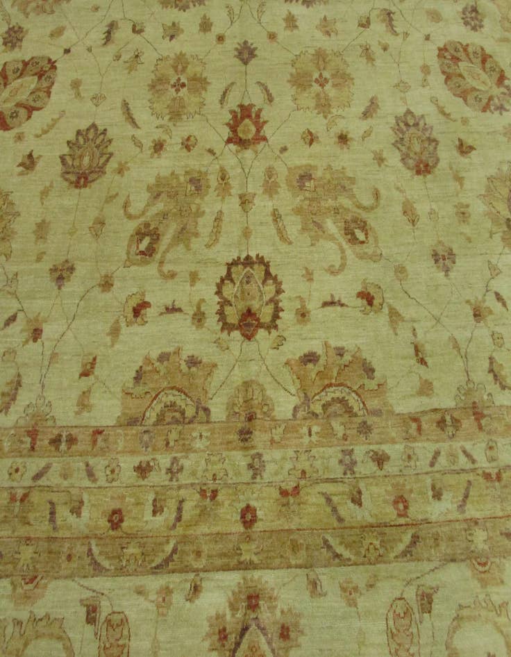 Detail image of  16' 11 x 25' 6  Hand Knotted Peshawar Ziegler Oriental Rug