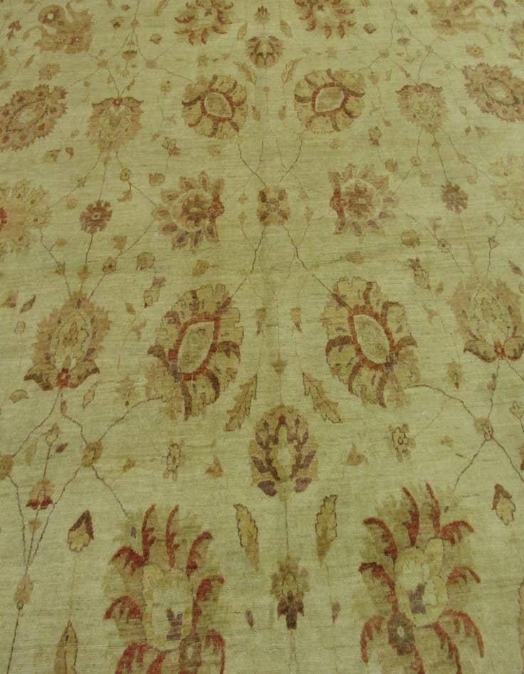 Detail image of  16' 11 x 25' 6  Hand Knotted Peshawar Ziegler Oriental Rug