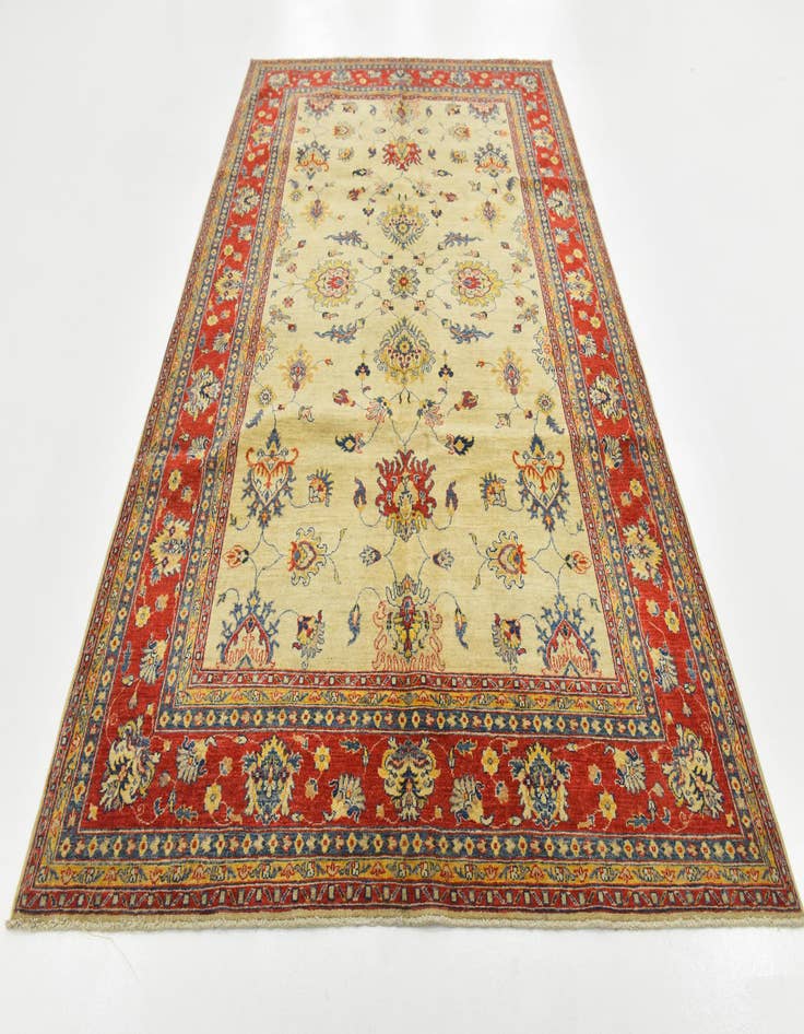 Detail image of  6' 3 x 10' 5  Hand Knotted Peshawar Ziegler Rug