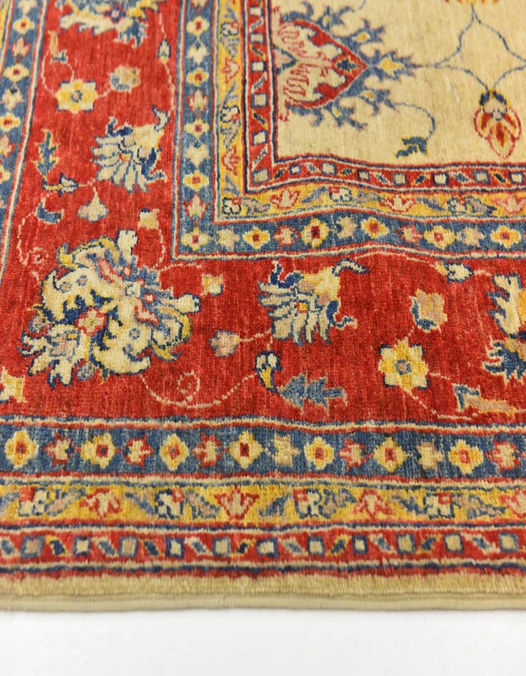 Detail image of  6' 3 x 10' 5  Hand Knotted Peshawar Ziegler Rug