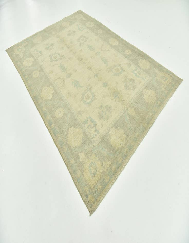 Detail image of  6' 7 x 9' 6  Hand Knotted Peshawar Ziegler Rug