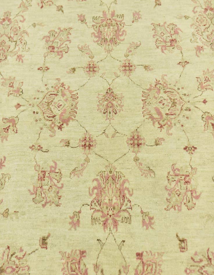 Detail image of  5' 7 x 7' 10  Hand Knotted Peshawar Ziegler Rug