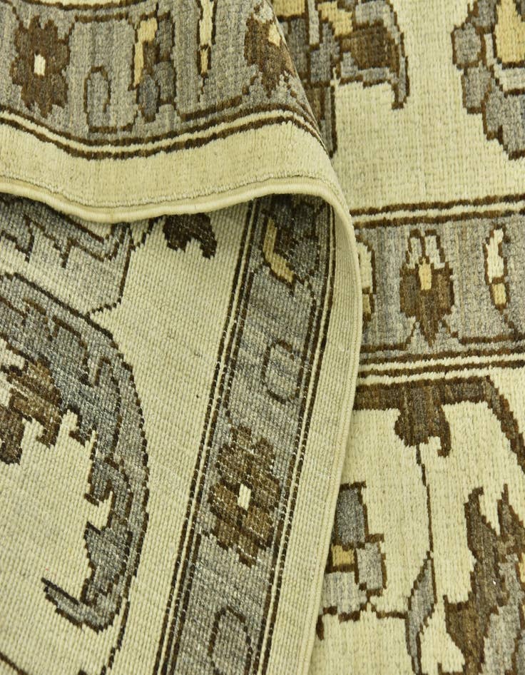 Detail image of  11' 6 x 13'  Hand Knotted Peshawar Ziegler Rug