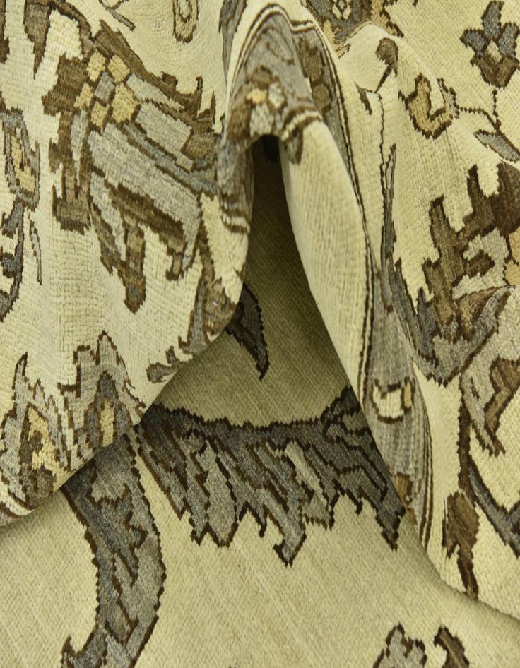 Detail image of  11' 6 x 13'  Hand Knotted Peshawar Ziegler Rug