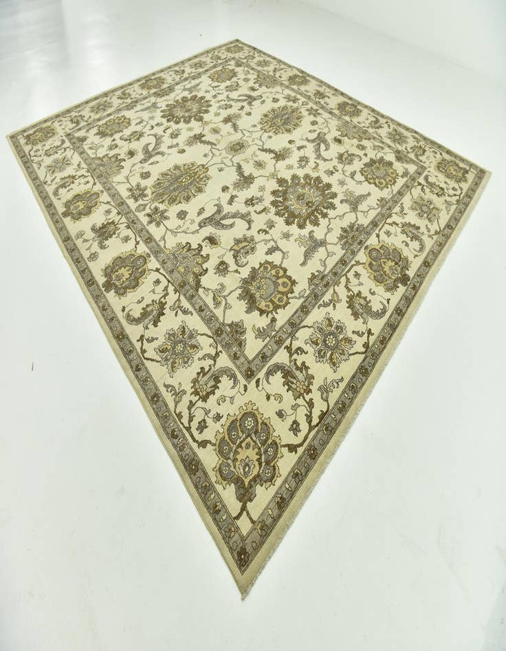 Detail image of  11' 6 x 13'  Hand Knotted Peshawar Ziegler Rug